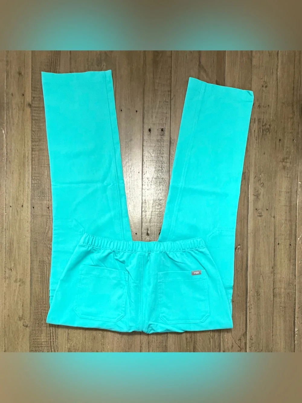 NWT FIGS Men’s Cairo Cargo Scrub Pants XS/S Regular Teal Green Blue Zipper